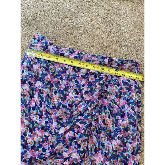 Veronica Beard NWT Spencer Ruffle Skirt, Silk Cream Multicolor, Sz 10, MSRP $348 - Picture 4 of 8